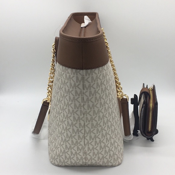 MICHAEL KORS SHANIA LARGE CHAIN TOTE & WALLET SET - Picture 6 of 8